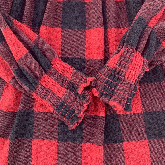 COPY - 143 Story by Line Up Black/Red Plaid Top small - Picture 4 of 7